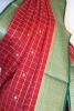 Checks & Contrast Mysore Crepe Silk Saree